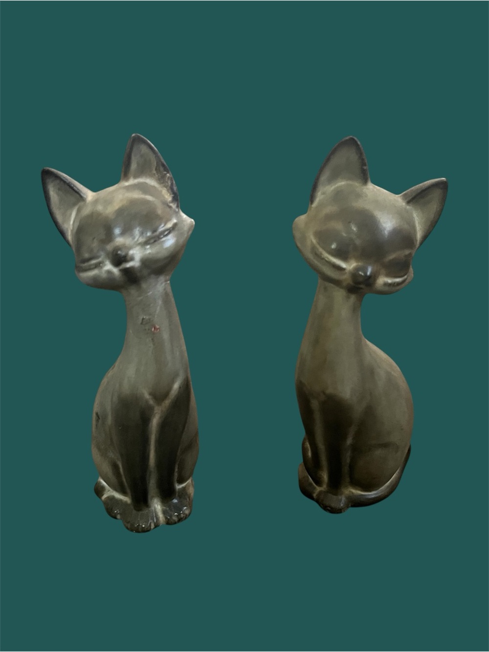 Vintage Ceramic Cat Figurines MCM (Pair)